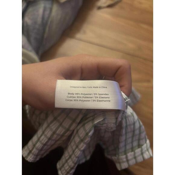 Checkered Peplum Crop Top Size Medium - Picture 3 of 6